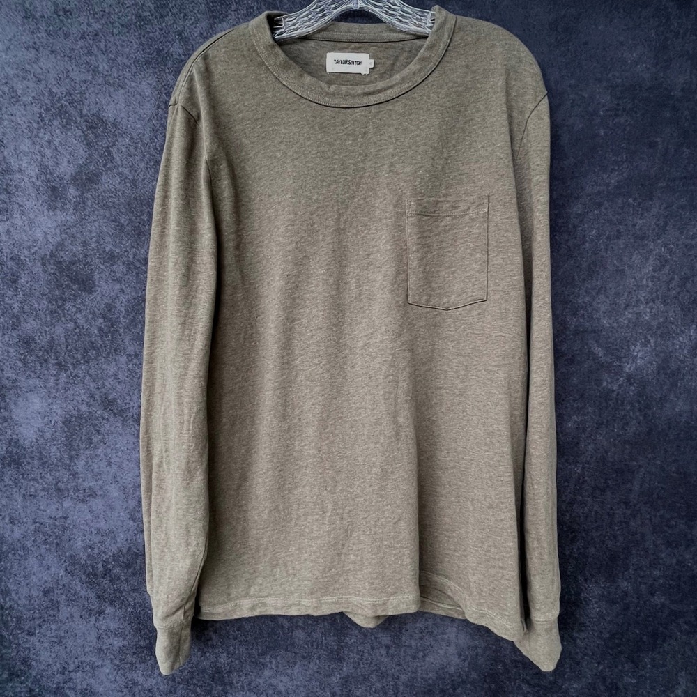 Taylor Stitch Mens 42 Heavy Bag Long Sleeve Pocket Tee  L Gorpcore Heritage
